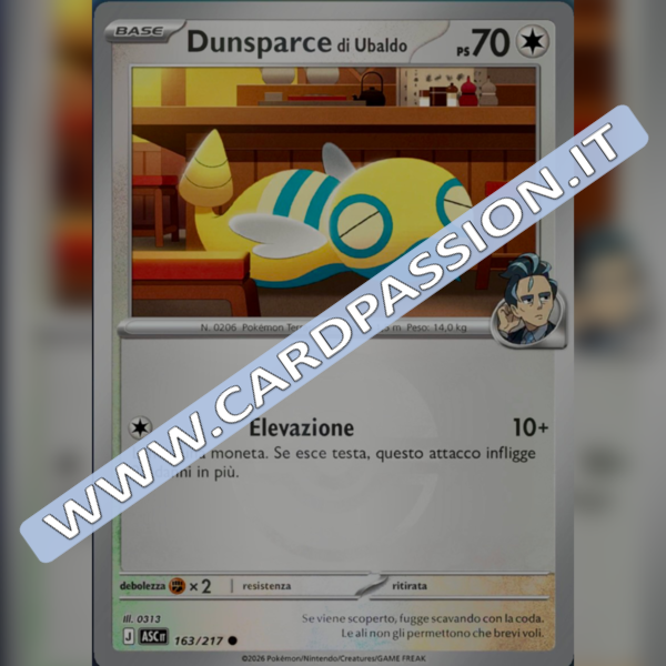 163/217 Dunsparce di Ubaldo Poke Ball Reverse | Ascesa Eroica