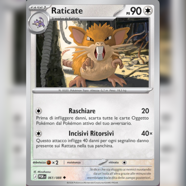 061/088 Raticate | Equilibrio Perfetto