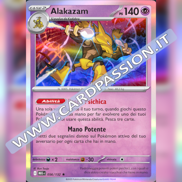 056/132 Alakazam Holo | Megaevoluzione