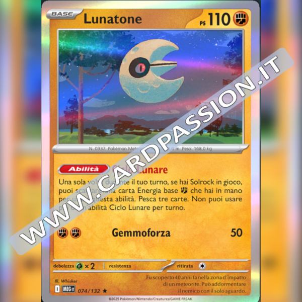 074/132 Lunatone Holo | Megaevoluzione