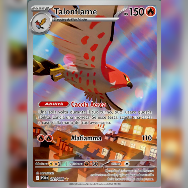 091/088 Talonflame Illustrazione Rara | Equilibrio Perfetto