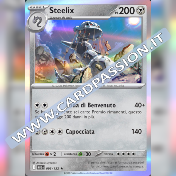 093/132 Steelix Holo | Megaevoluzione