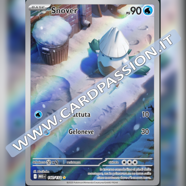 140/132 Snover Illustrazione Rara | Megaevoluzione