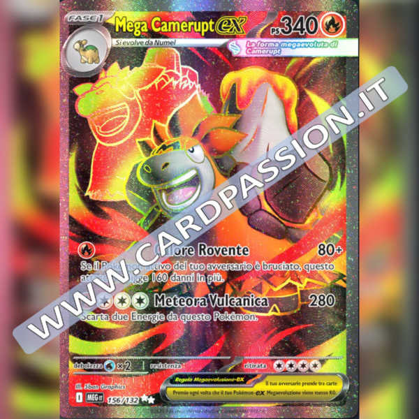 156/132 Mega Camerupt ex (FA) | Megaevoluzione