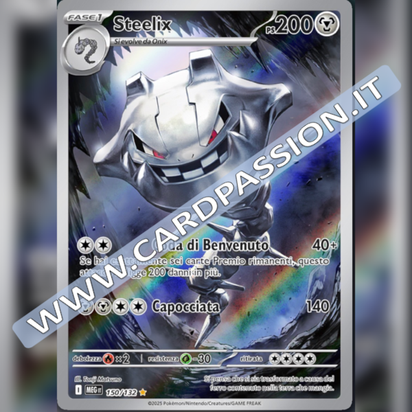 150/132 Steelix Illustrazione Rara | Megaevoluzione