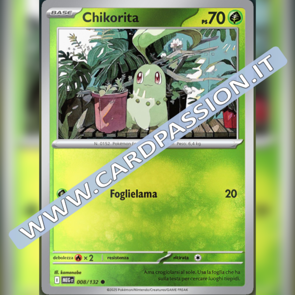 008/132 Chikorita Reverse | Megaevoluzione