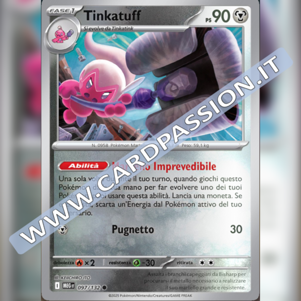 097/132 Tinkatuff Reverse | Megaevoluzione