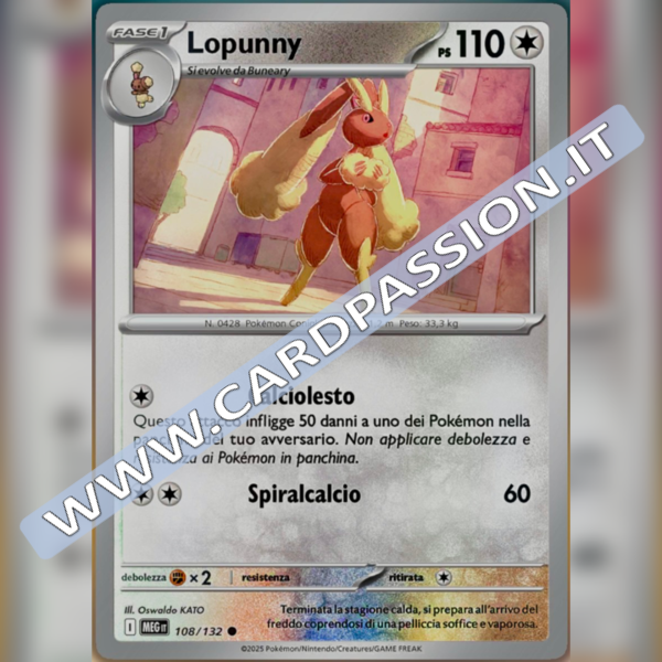 108/132 Lopunny Reverse | Megaevoluzione