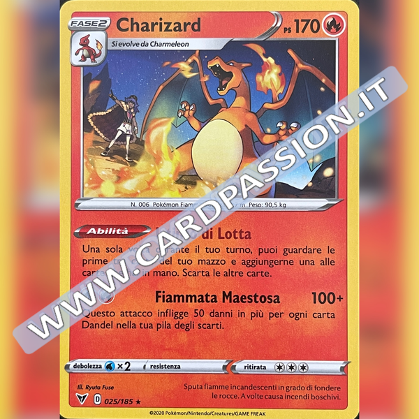025/185 Charizard Rara - Voltaggio Sfolgorante - Card Passion