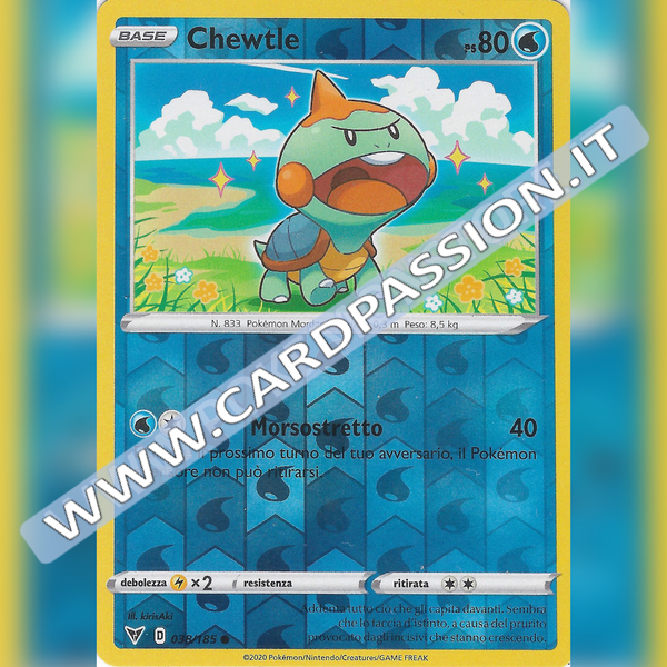 038/185 Chewtle Reverse | Voltaggio Sfolgorante - Card Passion