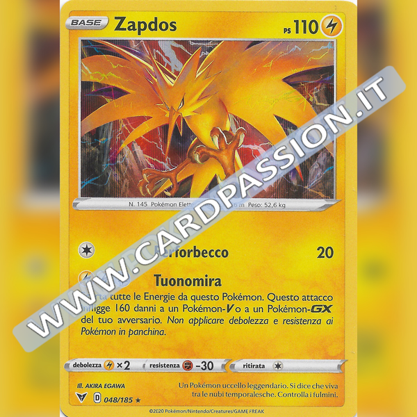048/185 Zapdos Holo | Voltaggio Sfolgorante - Card Passion