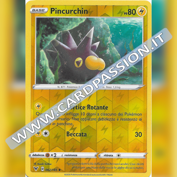 062/185 Pincurchin Reverse | Voltaggio Sfolgorante - Card Passion