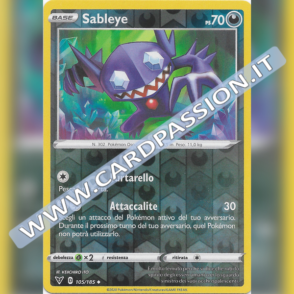 105/185 Sableye Reverse | Voltaggio Sfolgorante - Card Passion