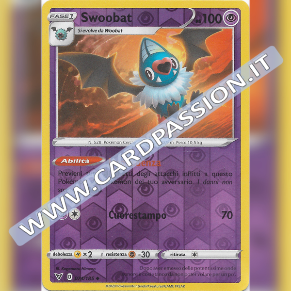 074/185 Swoobat Reverse | Voltaggio Sfolgorante - Card Passion