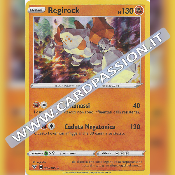 089/185 Regirock Holo | Voltaggio Sfolgorante - Card Passion