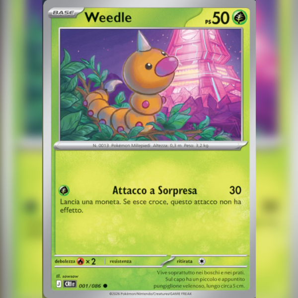 001/086 Weedle | Caos Nascente