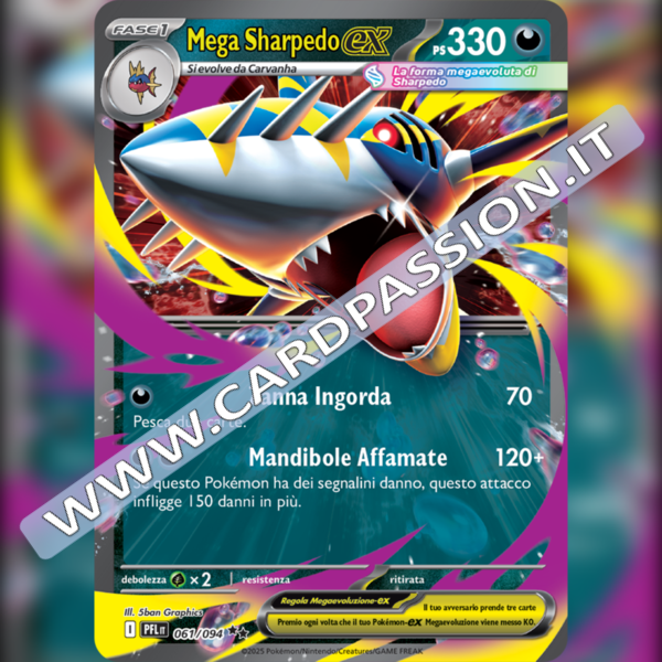 061/094 Mega Sharpedo ex | Fiamme Spettrali