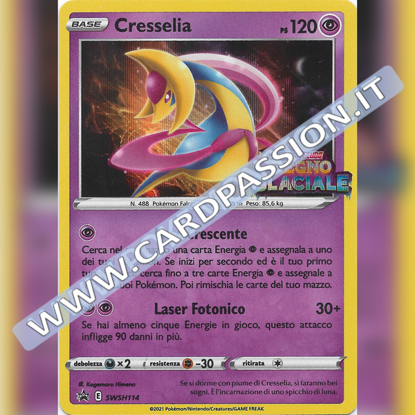 SWSH114 Cresselia Holo Black Star Promo Stamped - Card Passion