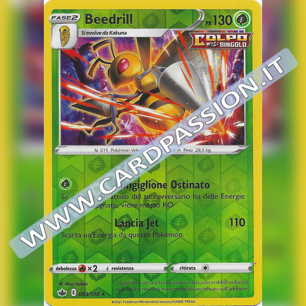 003/198 Beedrill Reverse | Regno Glaciale - Card Passion