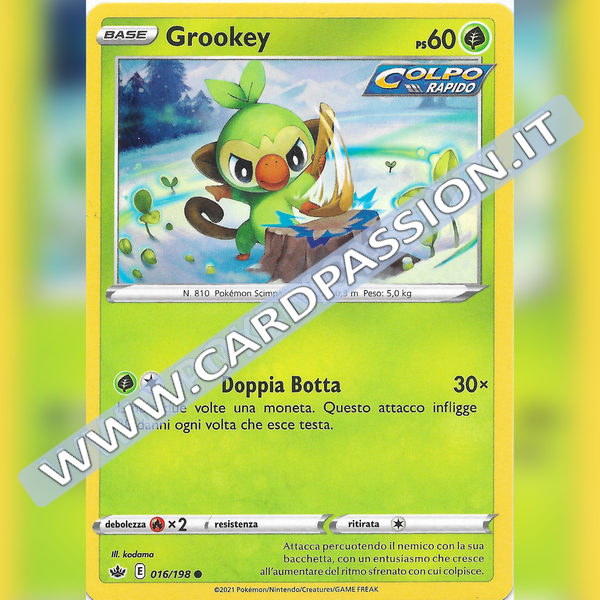 016/198 Grookey | Regno Glaciale - Card Passion