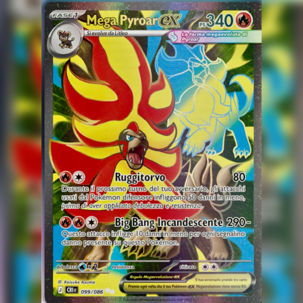 099/086 Mega Pyroar ex (FA) | Caos Nascente