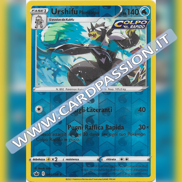 044/198 Urshifu Pluricolpo Reverse | Regno Glaciale - Card Passion