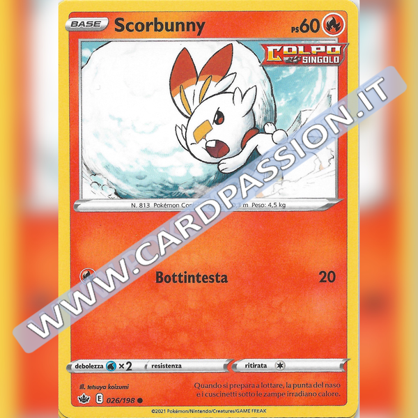 026/198 Scorbunny | Regno Glaciale - Card Passion
