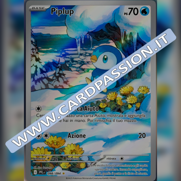 098/094 Piplup Illustrazione Rara | Fiamme Spettrali