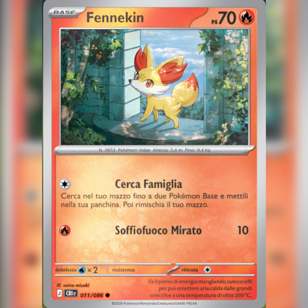 011/086 Fennekin Reverse | Caos Nascente