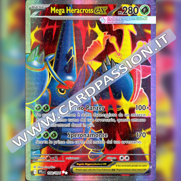 108/094 Mega Heracross ex (Full Art) | Fiamme Spettrali