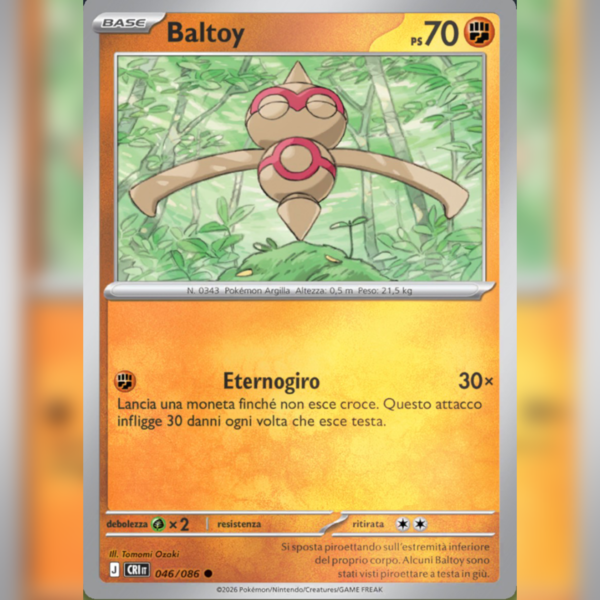 046/086 Baltoy Reverse | Caos Nascente