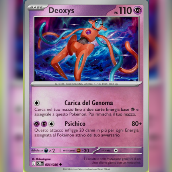 031/086 Deoxys Forma Normale Reverse | Caos Nascente