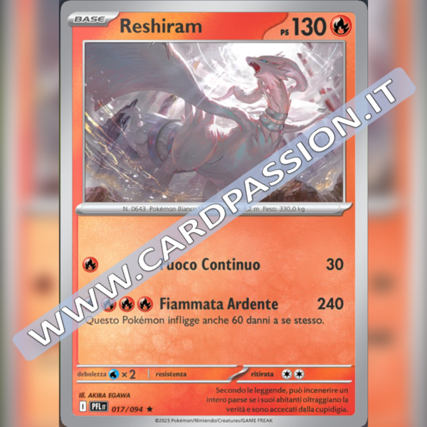 017/094 Reshiram Reverse | Fiamme Spettrali