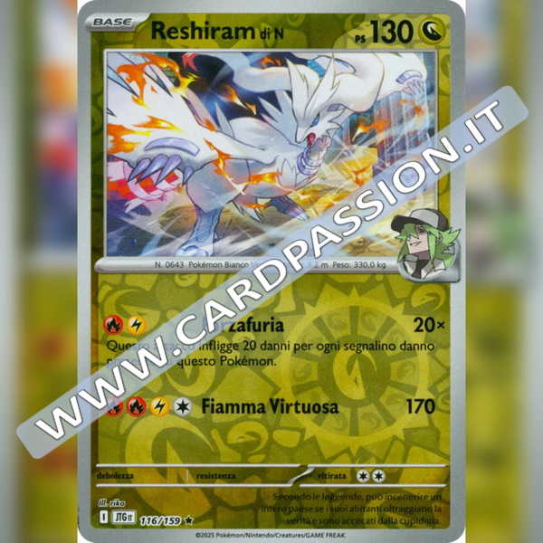 116/159 Reshiram di N Reverse | Avventure Insieme