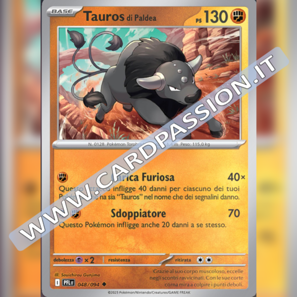 048/094 Tauros di Paldea Reverse | Fiamme Spettrali