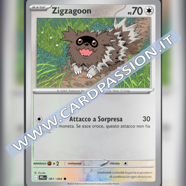 081/094 Zigzagoon Reverse | Fiamme Spettrali