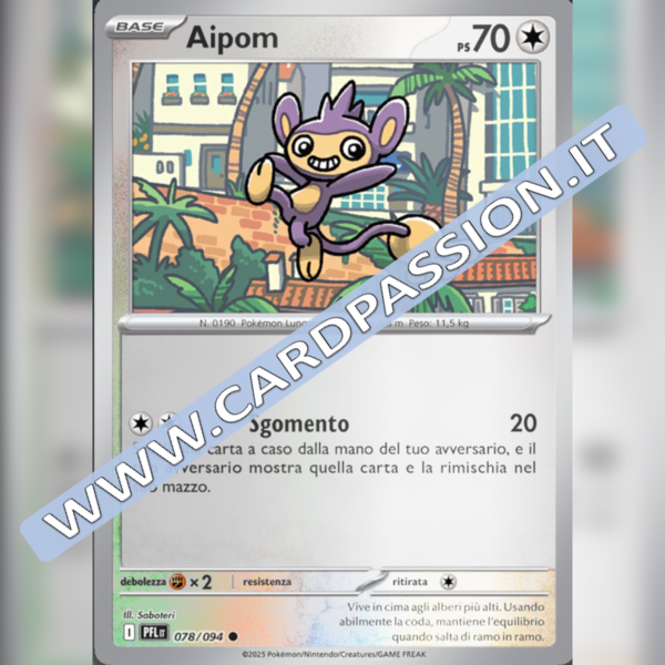 078/094 Aipom Reverse | Fiamme Spettrali