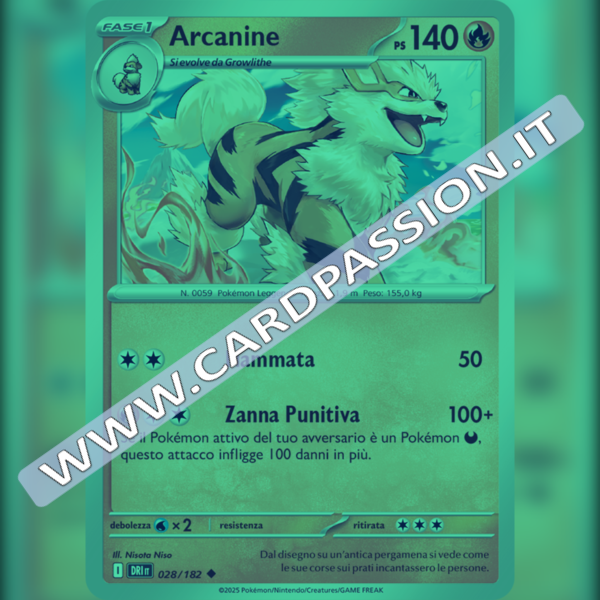 028/182 Arcanine Reverse | Rivali Predestinati