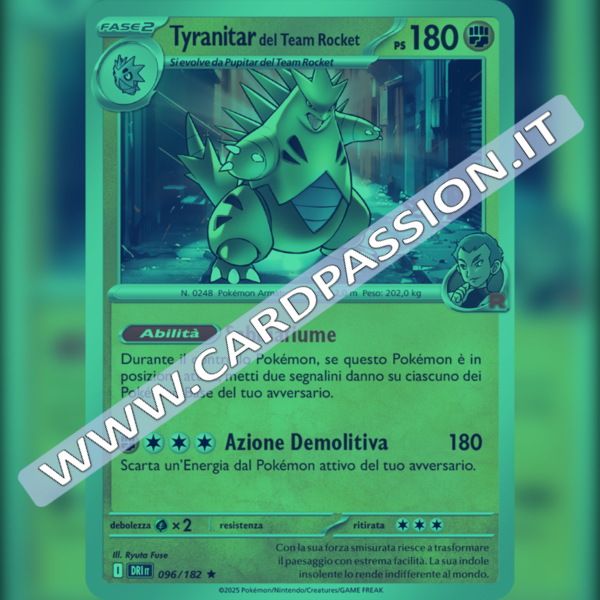 096/182 Tyranitar del Team Rocket Reverse | Rivali Predestinati