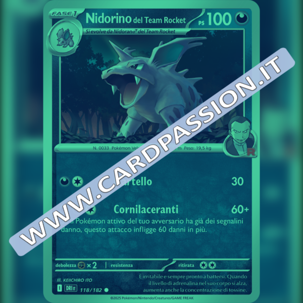 118/182 Nidorino del Team Rocket Reverse | Rivali Predestinati