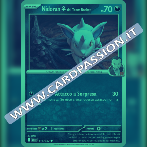 114/182 Nidoran del Team Rocket Reverse | Rivali Predestinati