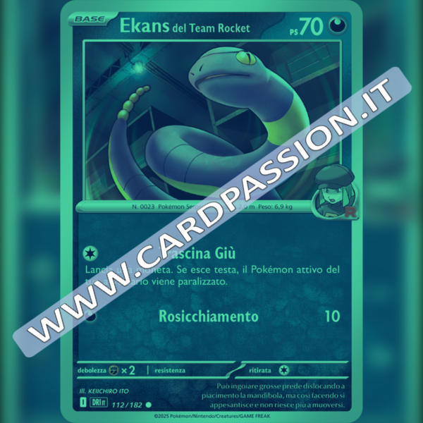 112/182 Ekans del Team Rocket Reverse | Rivali Predestinati