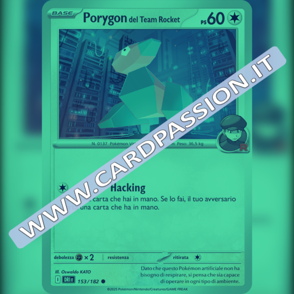 153/182 Porygon del Team Rocket Reverse | Rivali Predestinati