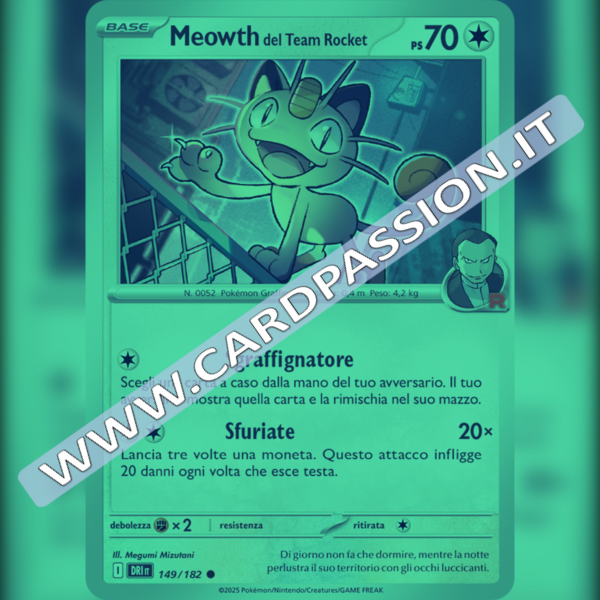 149/182 Meowth del Team Rocket Reverse | Rivali Predestinati