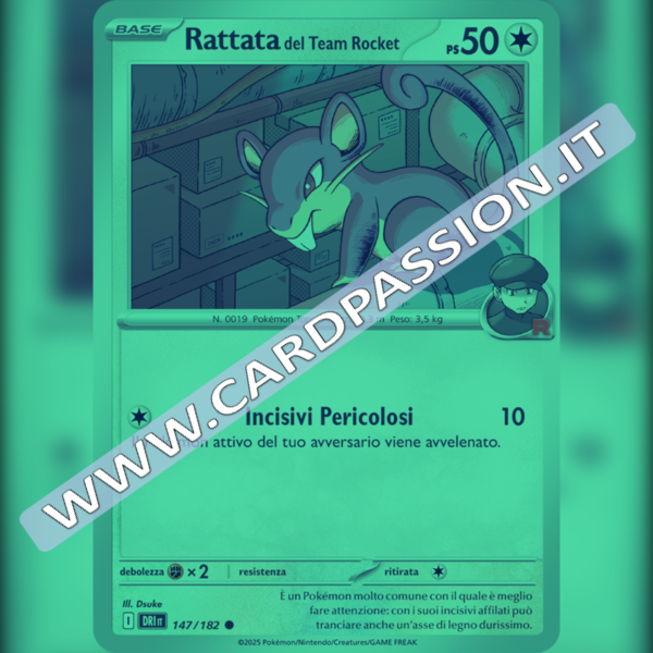 147/182 Rattata del Team Rocket Reverse | Rivali Predestinati