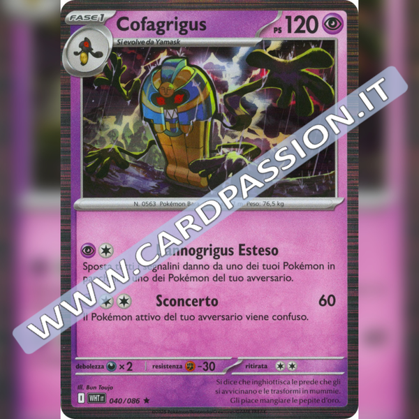 040/086 Cofagrigus Holo | Fuoco Bianco