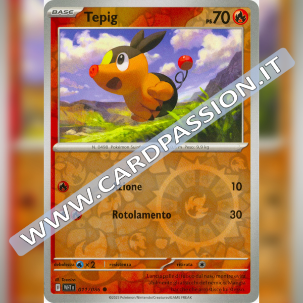 011/086 Tepig Reverse | Fuoco Bianco