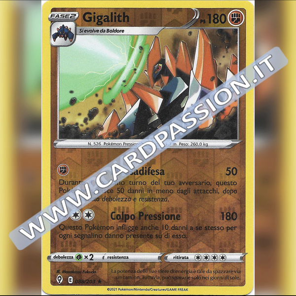 088/203 Gigalith Reverse | Evoluzioni Eteree - Card Passion