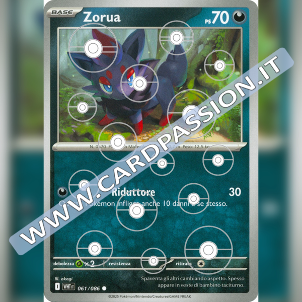 061/086 Zorua Poke Ball Reverse | Fuoco Bianco