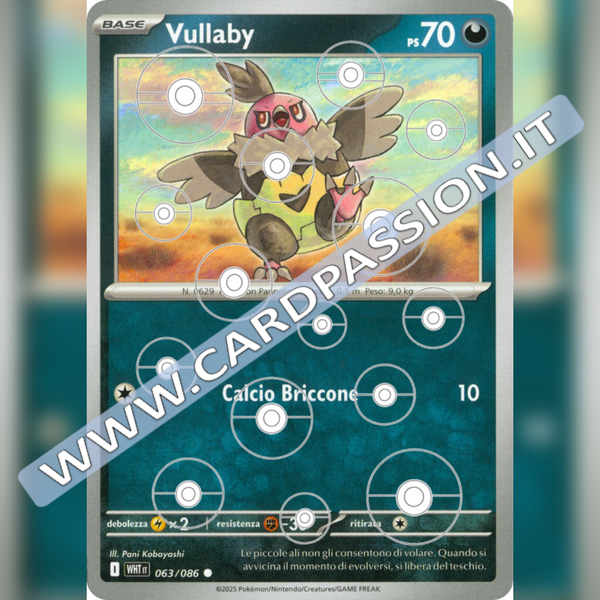 063/086 Vullaby Poke Ball Reverse | Fuoco Bianco